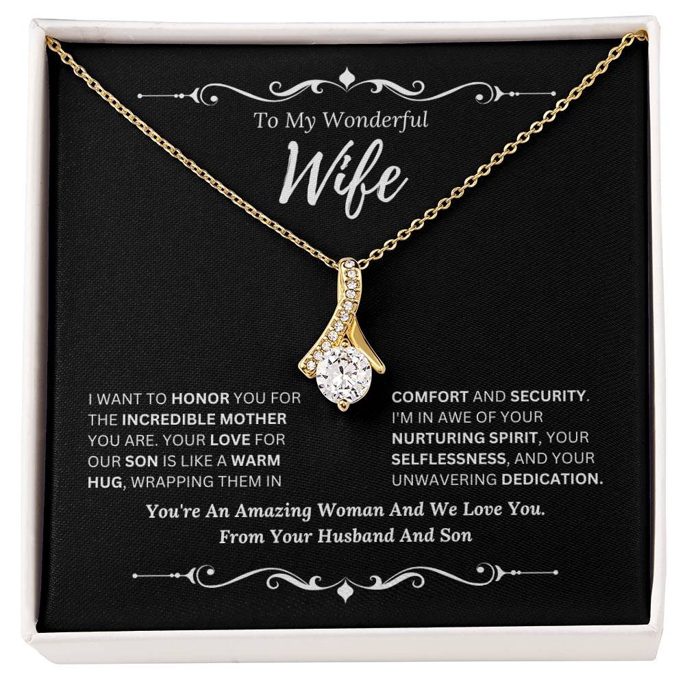 To My Amazing Wife From Husband and Son 4 - Alluring Beauty Necklace