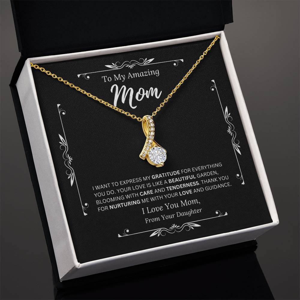To My Amazing Mom From Daughter 3 - Alluring Beauty Necklace