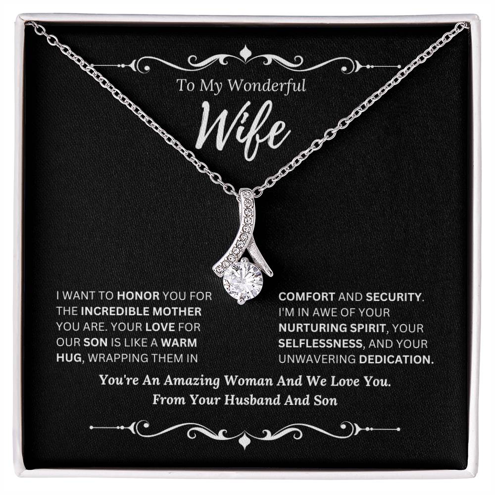 To My Amazing Wife From Husband and Son 4 - Alluring Beauty Necklace
