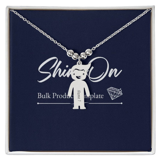 - Engraved Kids Charm Necklace