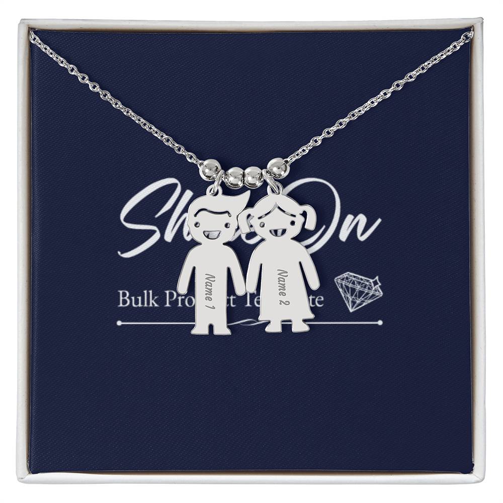 - Engraved Kids Charm Necklace