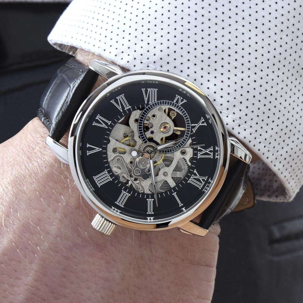 Lucky in Love - Men's Openwork Watch With Personalize Message Card