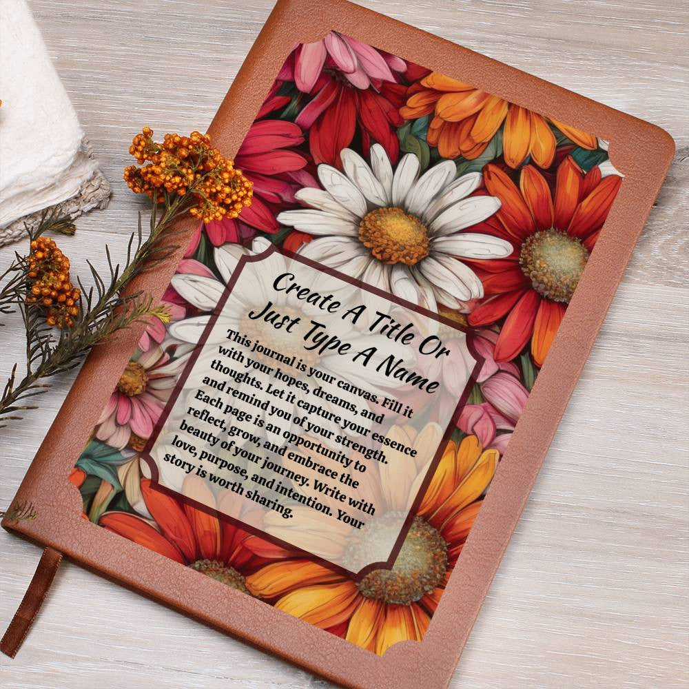 Flower Vegan Leather Journals