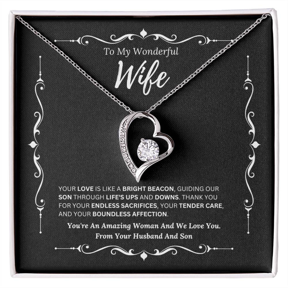 To My Wife/Mother Of Our Children-Forever Love Necklace