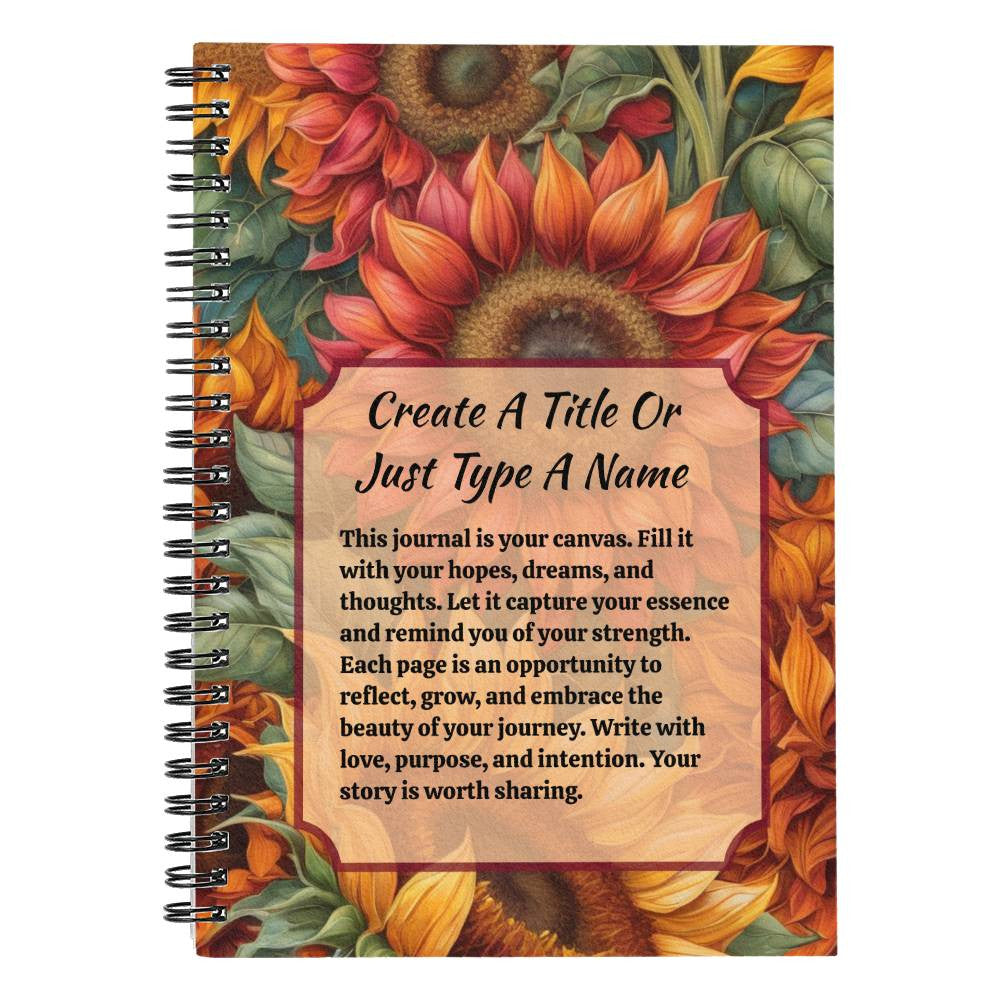 Floral 6"x8" Spiral Notebooks - Personalize It