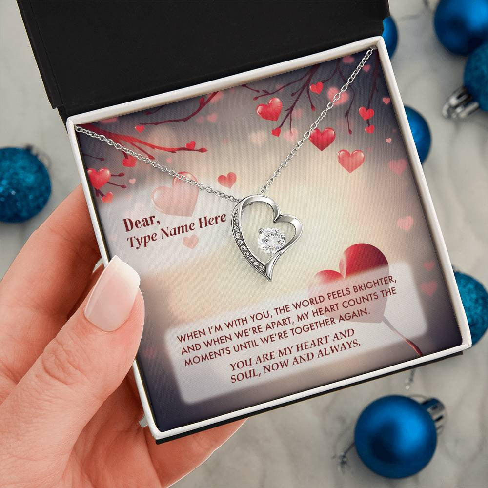Together Always - Forever Love Necklace With Personalize Message Card