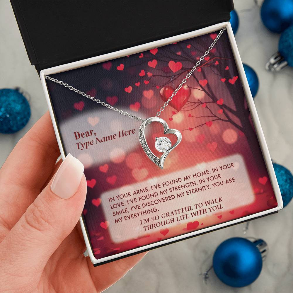 Eternally Yours - Forever Love Necklace With Personalize Message Card