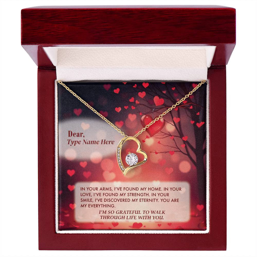 Eternally Yours - Forever Love Necklace With Personalize Message Card