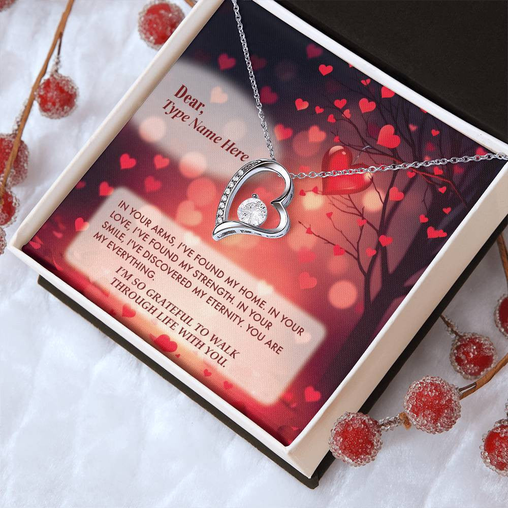 Eternally Yours - Forever Love Necklace With Personalize Message Card