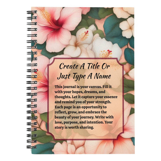 Cherry Blossom 6"x8" Spiral Notebook - Personalize It