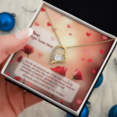 Always Yours - Forever Love Necklace Personalize Message Card