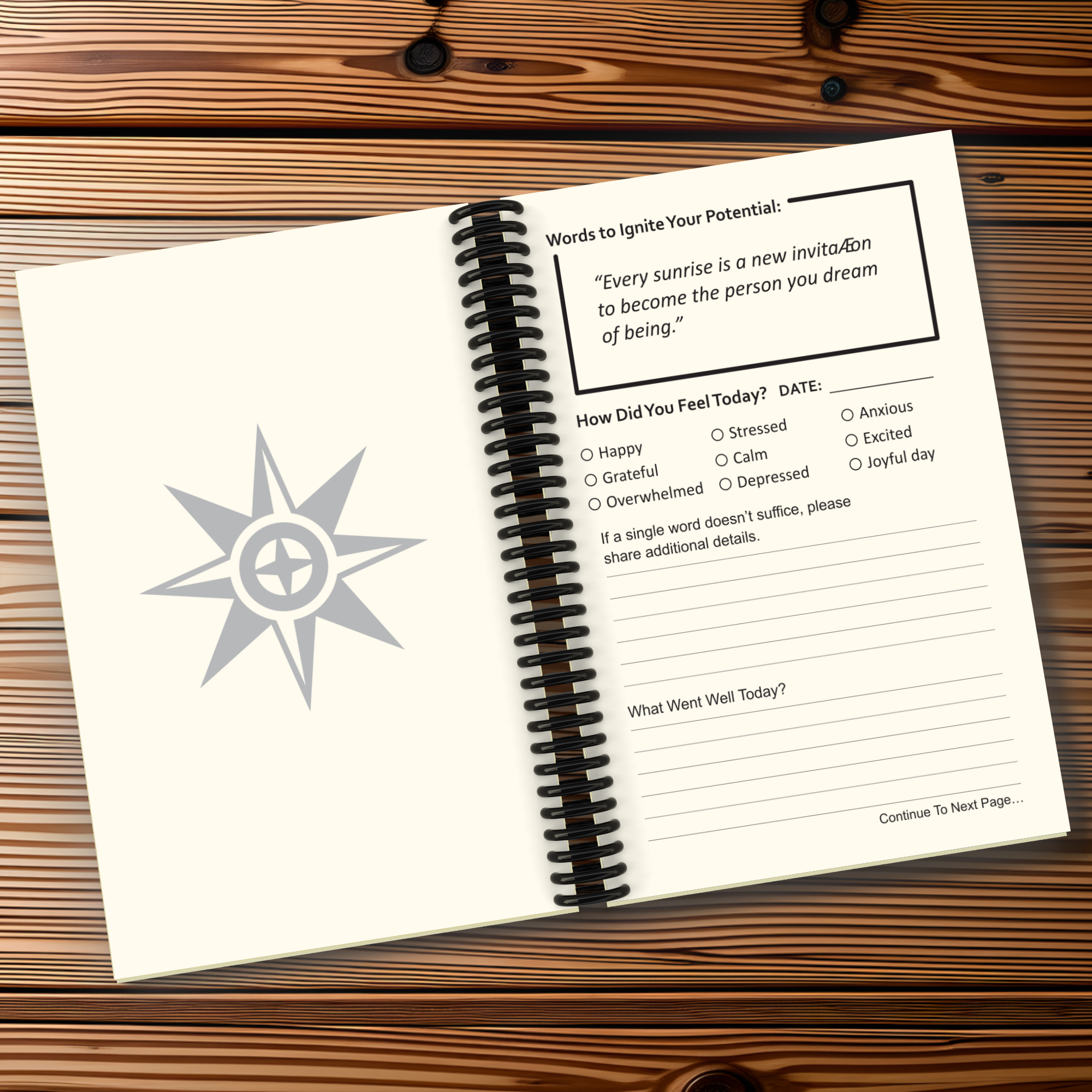 Sun And Shadow Daily Life Spiral-Bound Journal