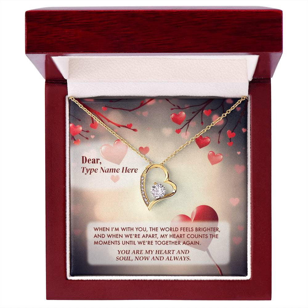 Together Always - Forever Love Necklace With Personalize Message Card