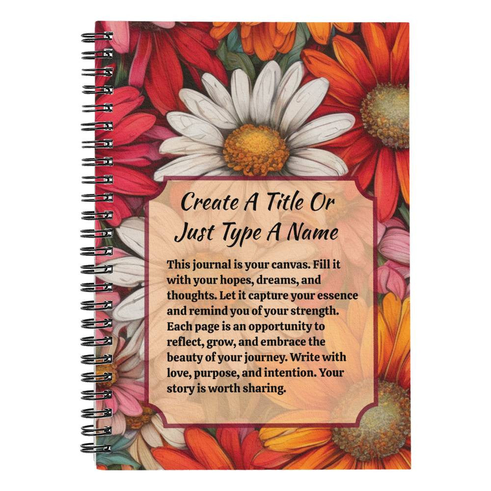 Daisies 6"x8" Spiral Notebook - Personalize It