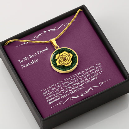 A Timeless Connection of Friendship - The Yellow Rose Friendship Pendant Necklace