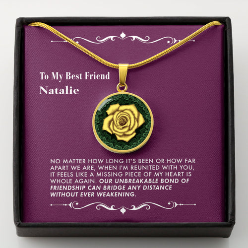 A Timeless Connection of Friendship - The Yellow Rose Friendship Pendant Necklace