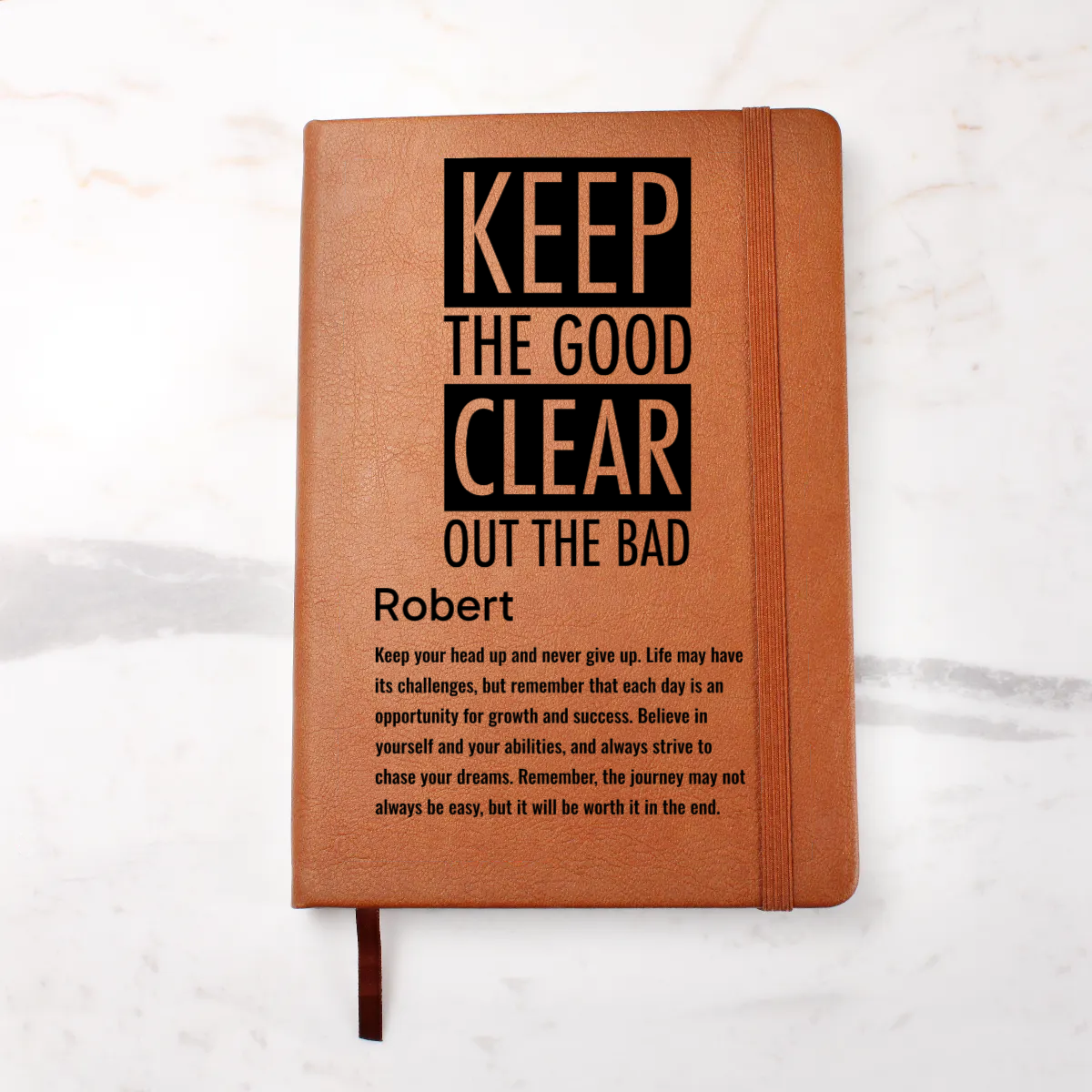The Universal Keep The Good Clear Out The Bad Vegan Leather Journal