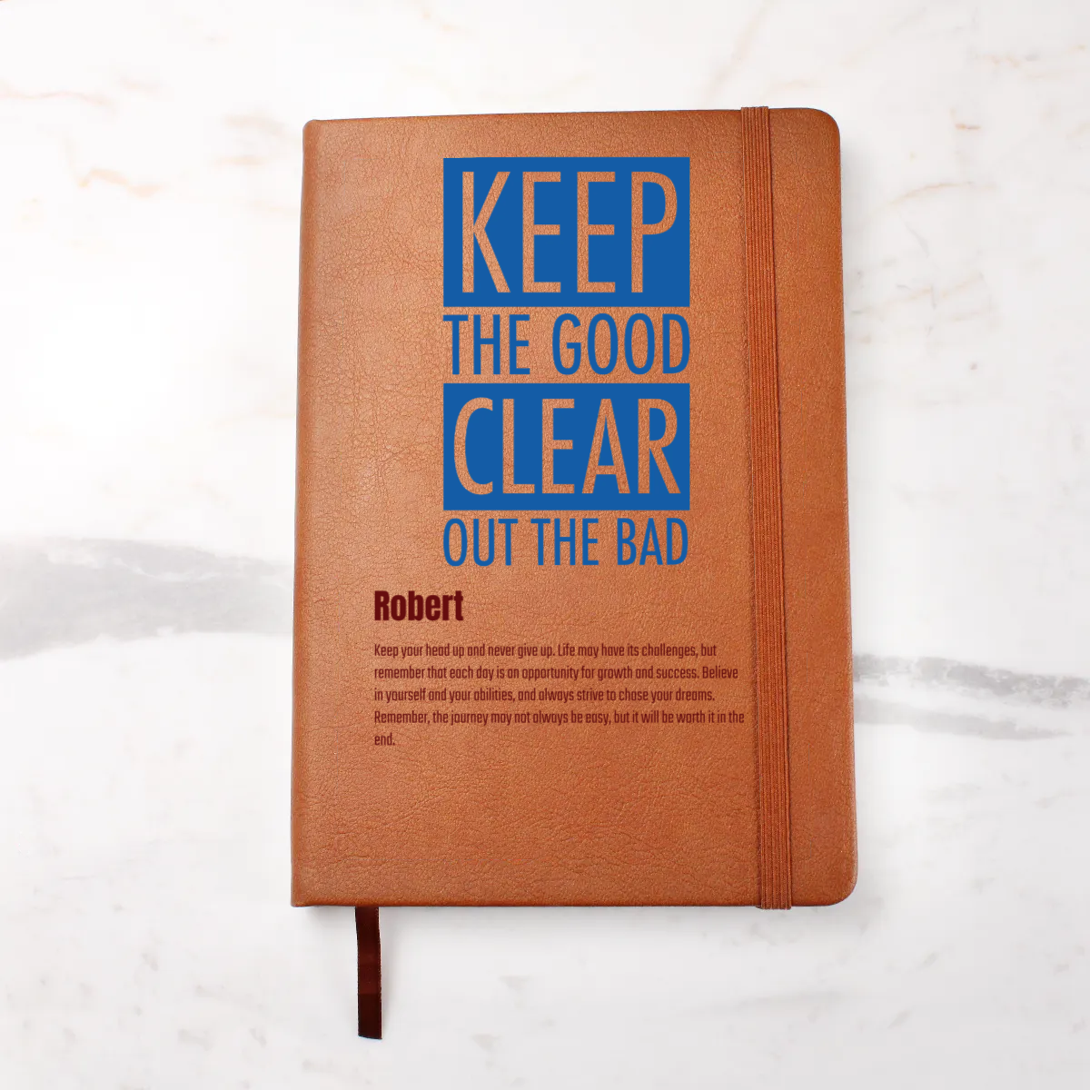 The Universal Keep The Good Clear Out The Bad Vegan Leather Journal