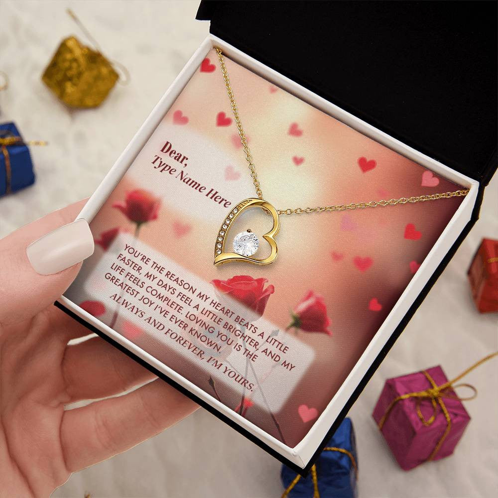 Always Yours - Forever Love Necklace Personalize Message Card