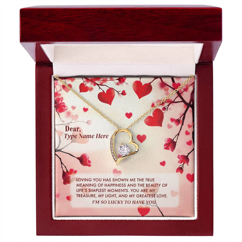 Lucky in Love - Forever Love Necklace With Personalize Message Card