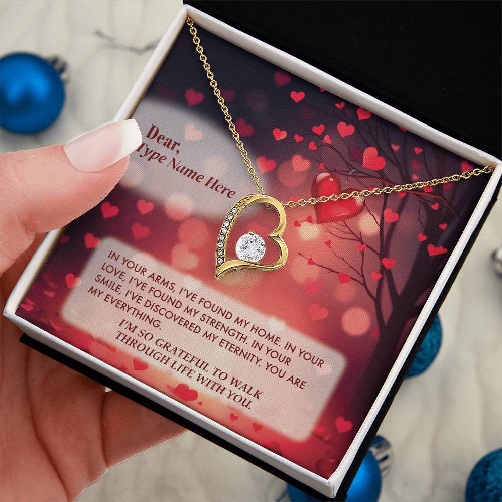 Eternally Yours - Forever Love Necklace With Personalize Message Card
