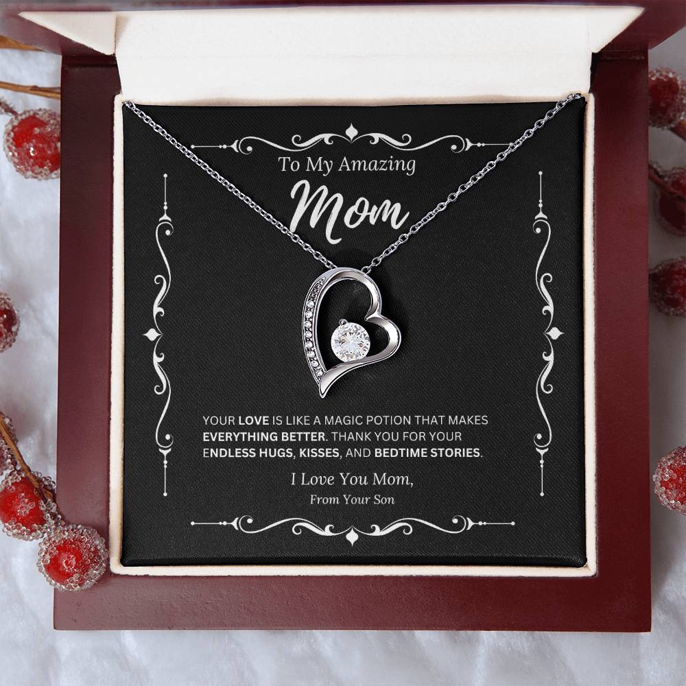 To My Amazing Mom From Son 2 - Forever Love Necklace