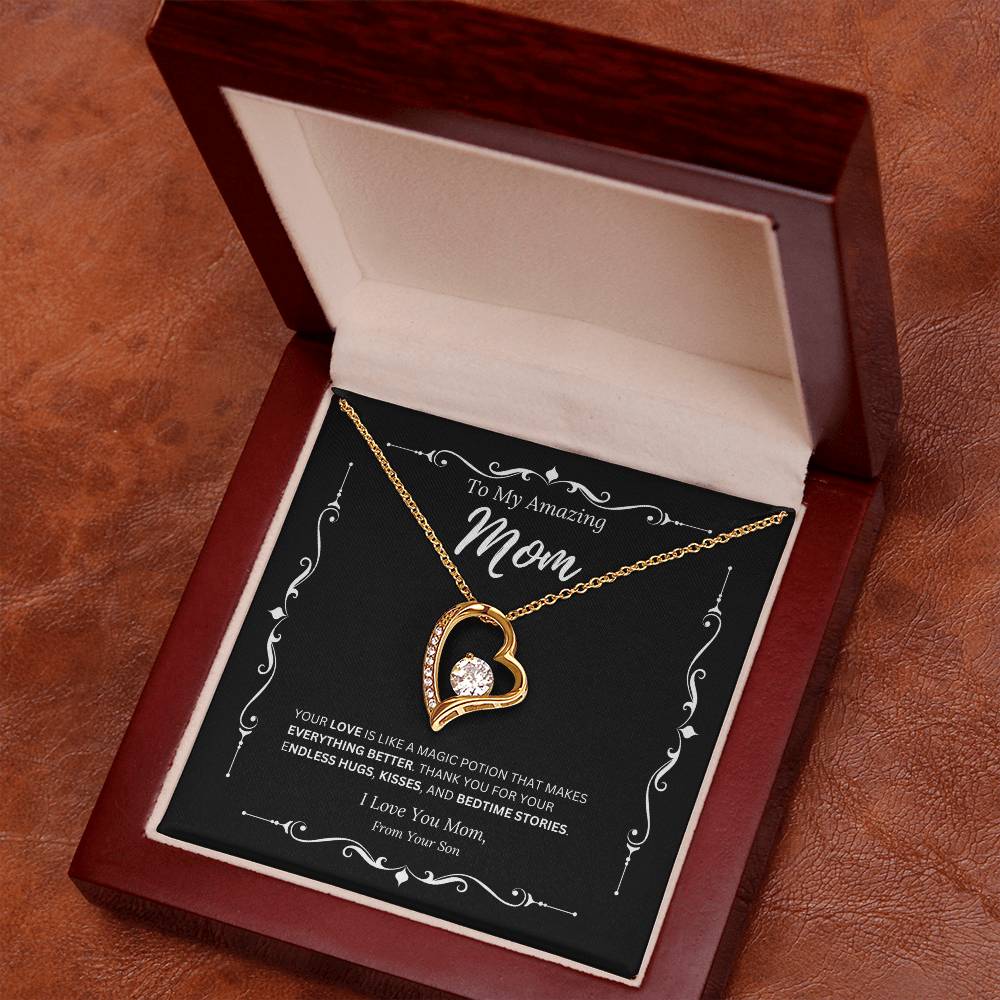 To My Amazing Mom From Son 2 - Forever Love Necklace