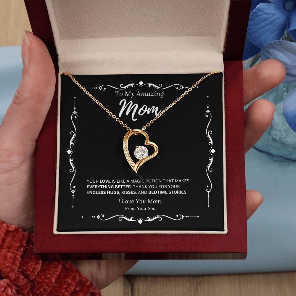 To My Amazing Mom From Son 2 - Forever Love Necklace