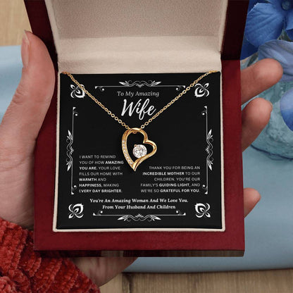 To My Amazing Wife From Husband and Children 1 - Forever Love Necklace