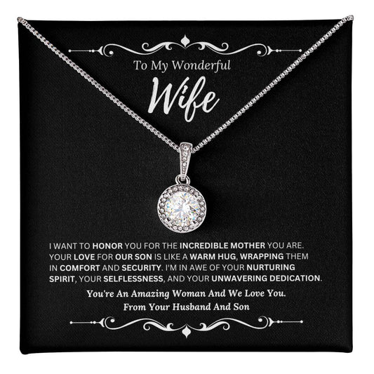 To My Amazing Wife From Husband and Son 4 - Eternal Hope Necklace