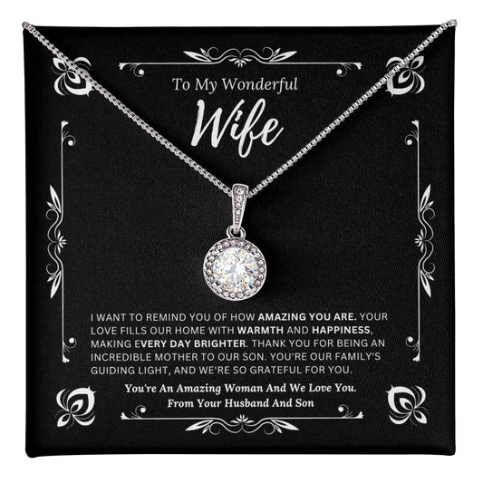 To My Amazing Wife From Husband and Son 1 - Eternal Hope Necklace