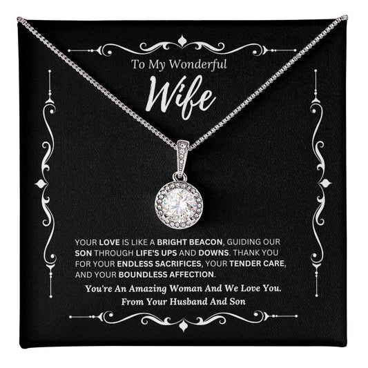 To My Amazing Wife From Husband and Son 3 - Eternal Hope Necklace