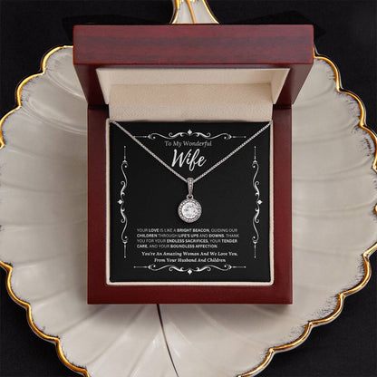 To My Amazing Wife From Husband and Children 3 - Eternal Hope Necklace