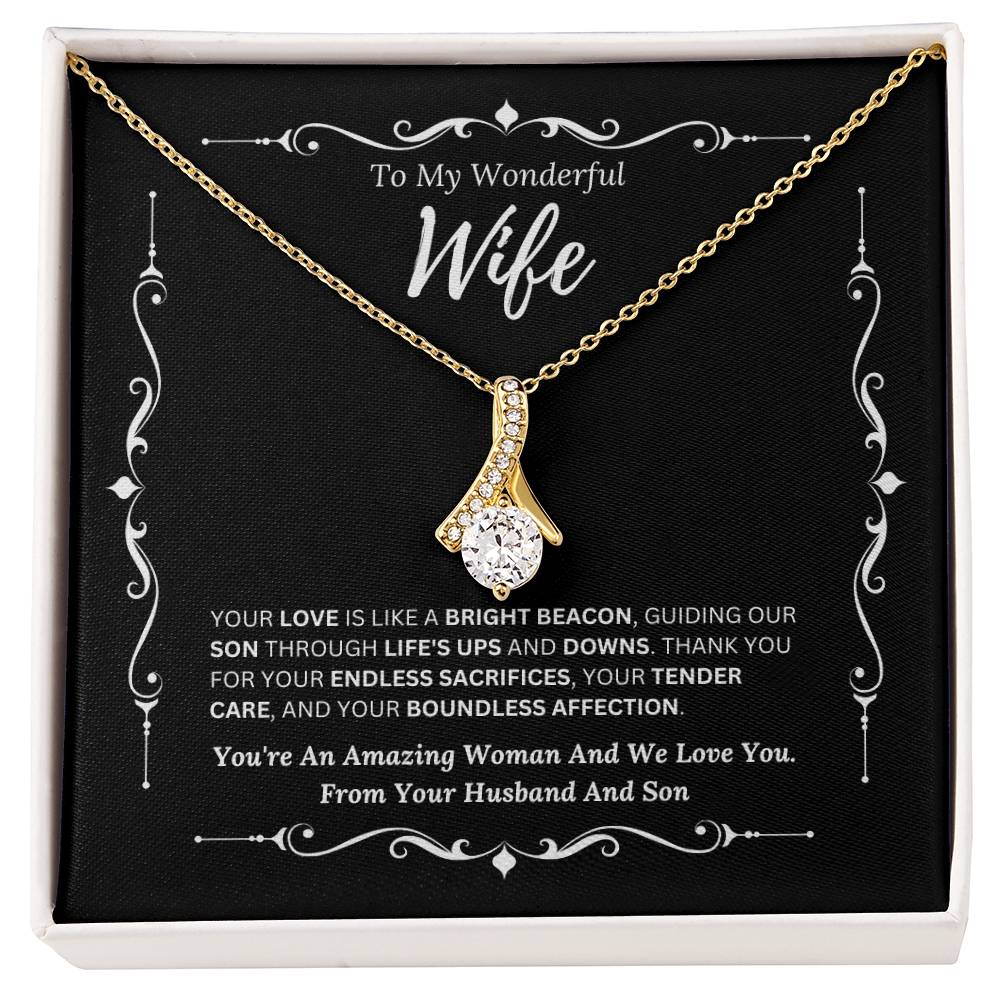 To My Amazing Wife From Husband and Son 3 - Alluring Beauty Necklace