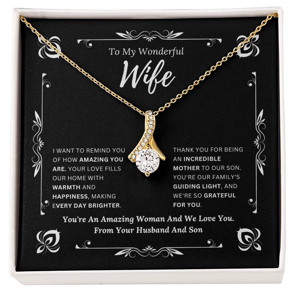 To My Amazing Wife From Husband and Son 1 - Alluring Beauty Necklace