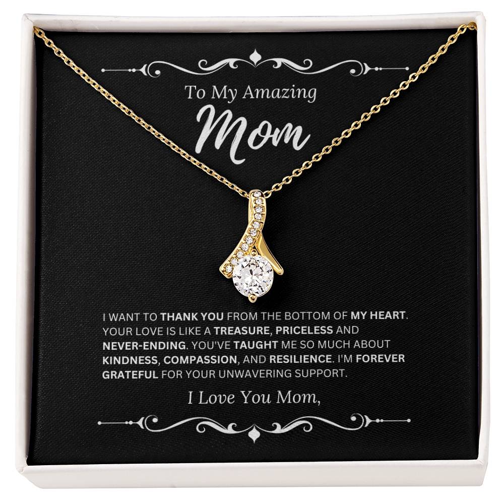 To My Amazing Mom - I Love Mom 2 - Alluring Beauty Necklace