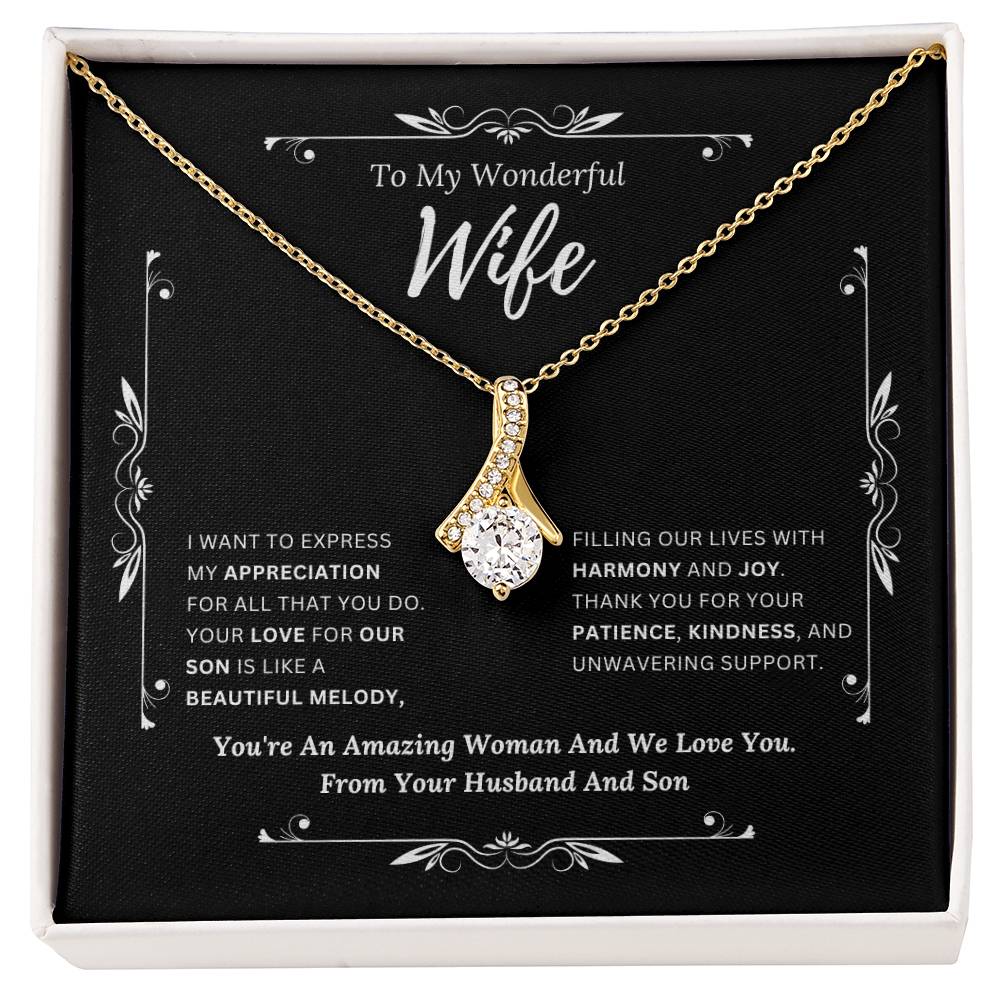 To My Amazing Wife From Husband and son  2 - Alluring Beauty Necklace