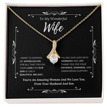 To My Amazing Wife From Husband and son  2 - Alluring Beauty Necklace