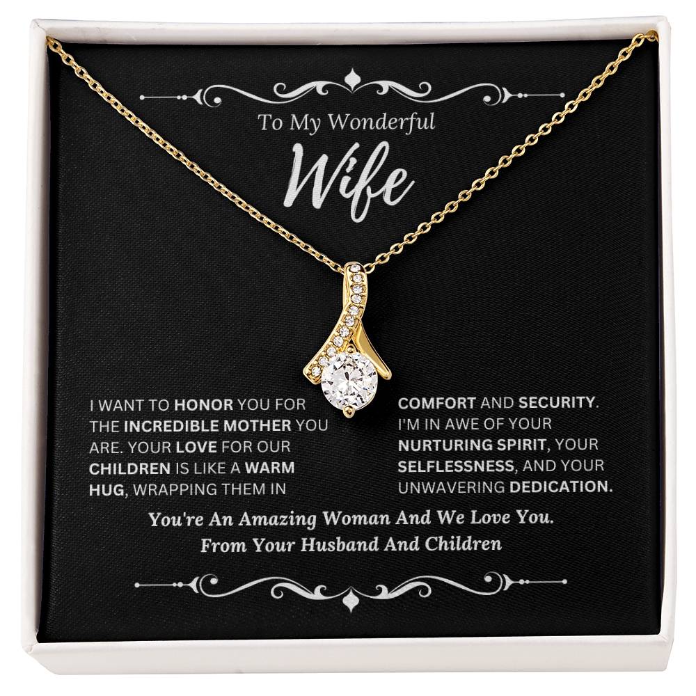 To My Amazing Wife From Husband and Children 4 - Alluring Beauty Necklace