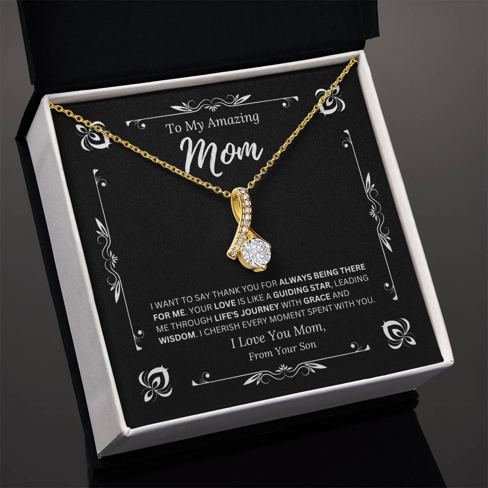 To My Amazing Mom From Son 1 - Alluring Beauty Necklace