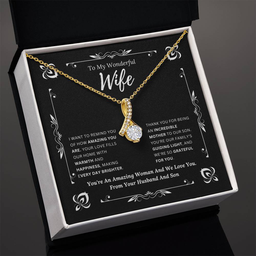 To My Amazing Wife From Husband and Son 1 - Alluring Beauty Necklace