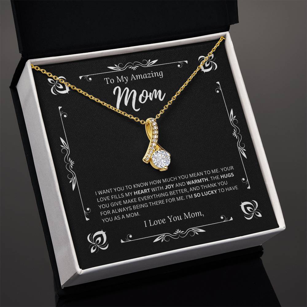To My Amazing Mom - I Love Mom 3 - Alluring Beauty Necklace