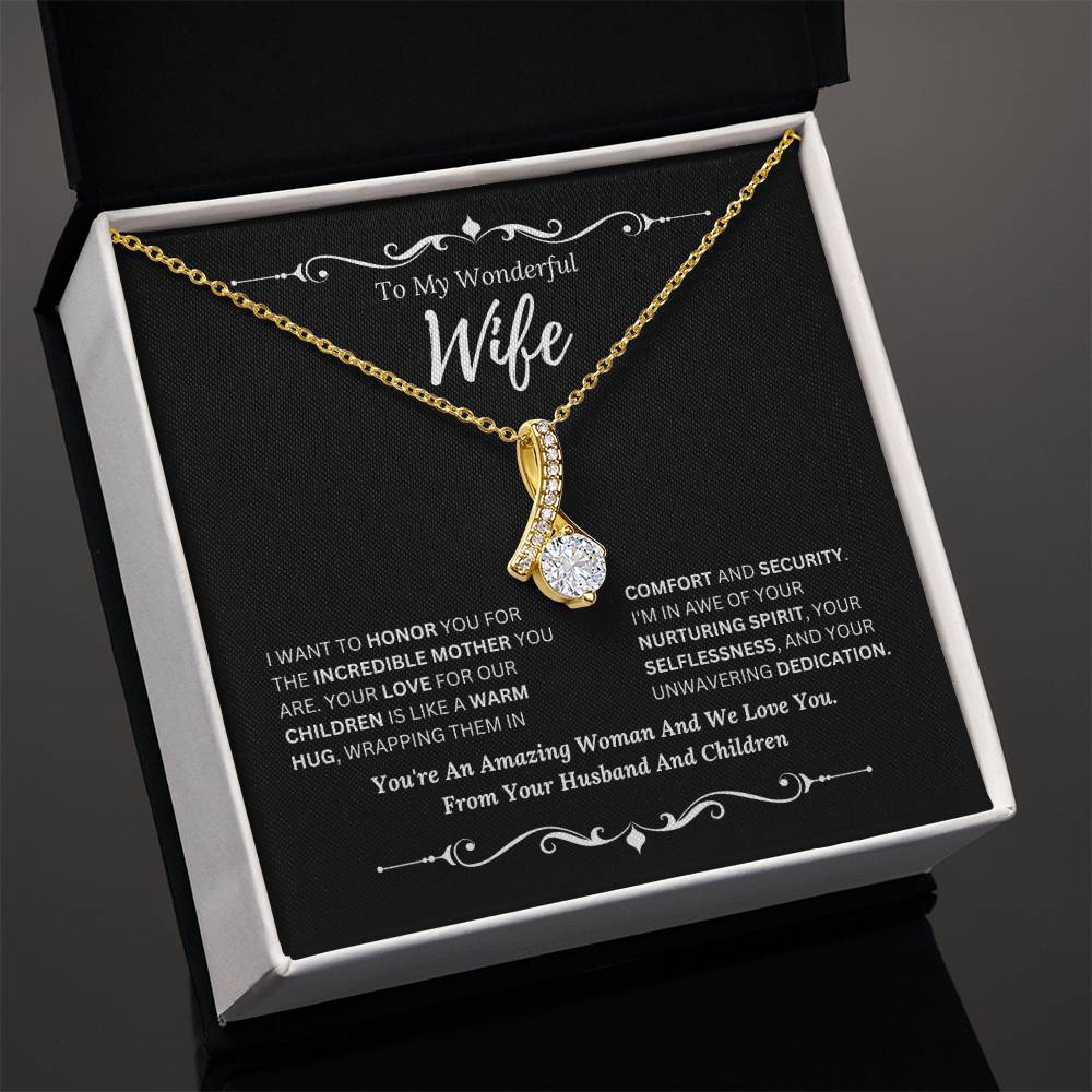 To My Amazing Wife From Husband and Children 4 - Alluring Beauty Necklace