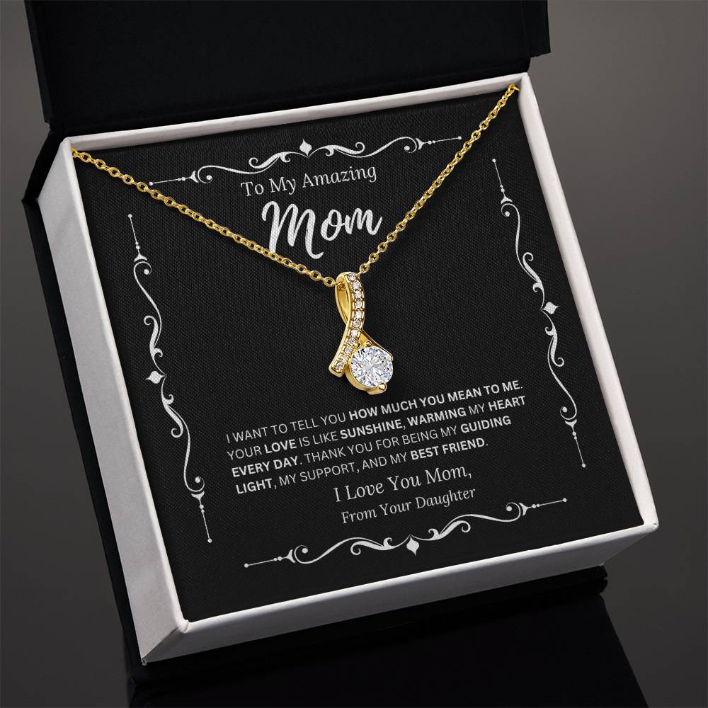 To My Amazing Mom From Daughter 2 - Alluring Beauty Necklace