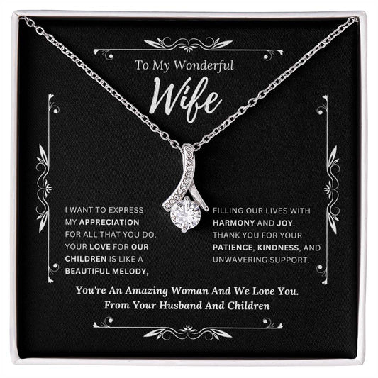 To My Amazing Wife From Husband and Children 2 - Alluring Beauty Necklace