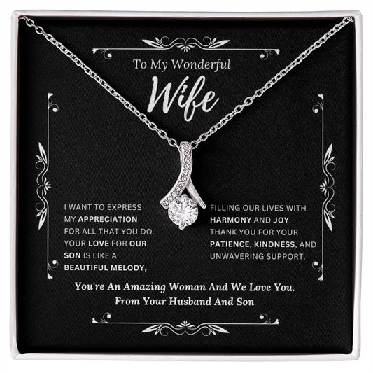 To My Amazing Wife From Husband and son  2 - Alluring Beauty Necklace