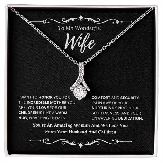 To My Amazing Wife From Husband and Children 4 - Alluring Beauty Necklace