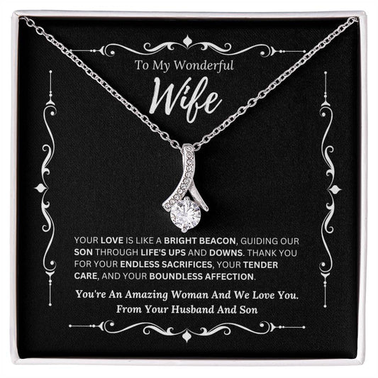 To My Amazing Wife From Husband and Son 3 - Alluring Beauty Necklace