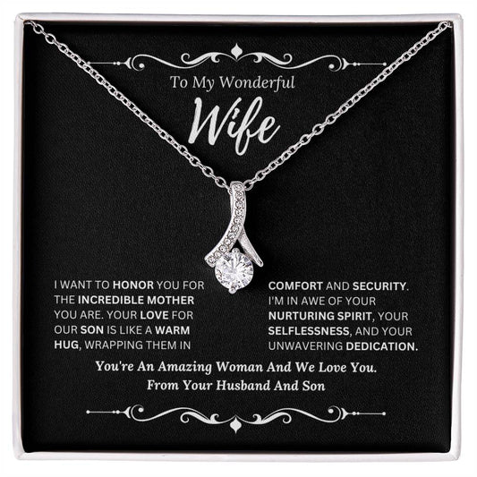 To My Amazing Wife From Husband and Son 4 - Alluring Beauty Necklace