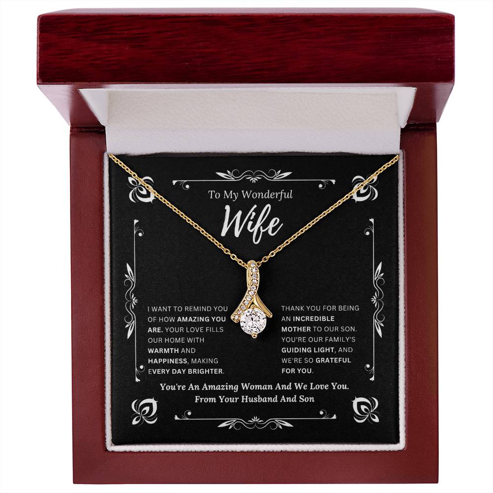 To My Amazing Wife From Husband and Son 1 - Alluring Beauty Necklace